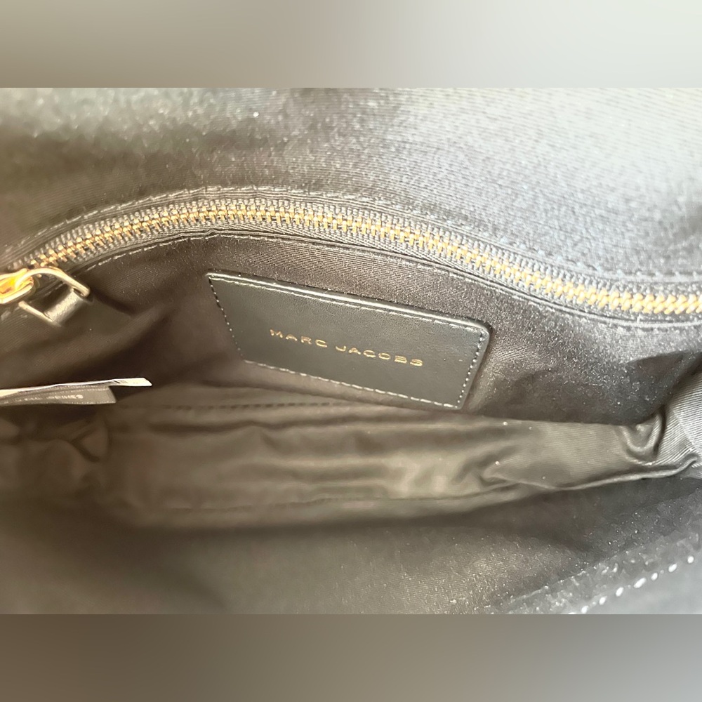 New Marc Jacobs J Marc Leather Crossbody Shoulder Bag Black Convertible - Picture 12 of 14